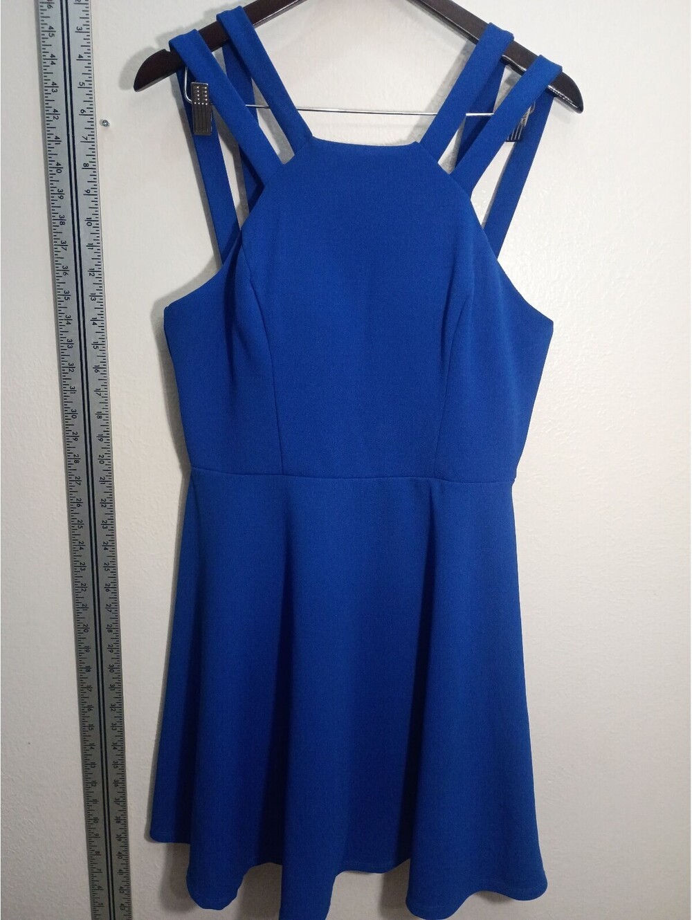 JCPenney Blue Crepe Double Strap Dress Size 15